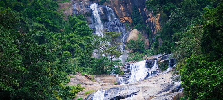At Ravana Falls, take a Refreshing Natural Shower
